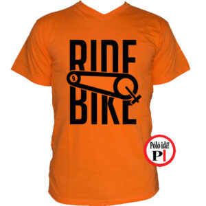 biciklis póló ride bike narancs