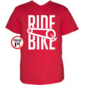 biciklis póló ride bike piros