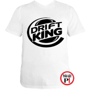 drift king póló autós fehér