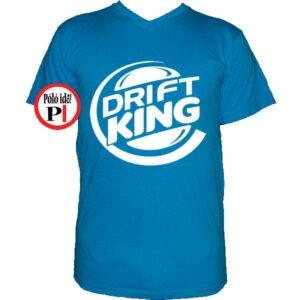 drift king póló autós világos kék