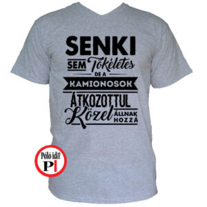kamionos póló tökéletes szürke