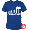 autószerelő póló evolúció kék