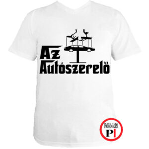 autószerelő póló keresztapa fehér