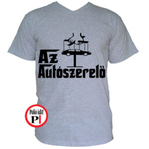 autószerelő póló keresztapa szürke