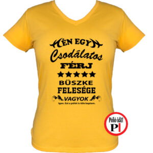 büszke feleség családi póló citrom