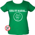 csajos vicces póló zöld
