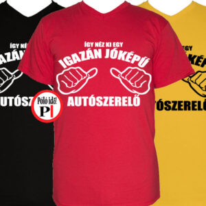 jóképű autószerelő póló