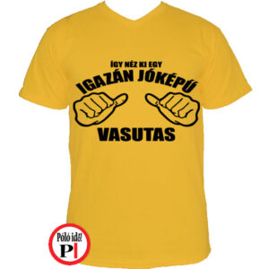 jóképű vasutas póló citrom
