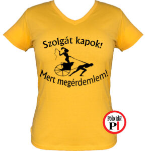 rabszolga lánybúcsú póló citrom