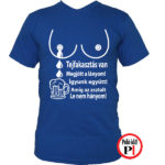 Igyunk tejfakasztó póló kék