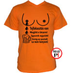 Igyunk tejfakasztó póló narancs