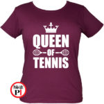 teniszpóló queen burgundi