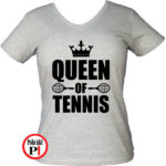 teniszpóló queen szürke