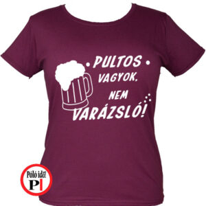 varázsló pultos póló burgundi