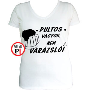 varázsló pultos póló fehér