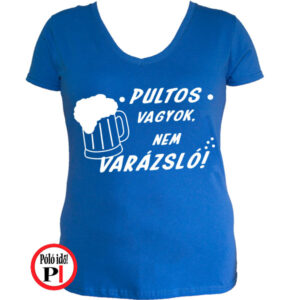 varázsló pultos póló kék