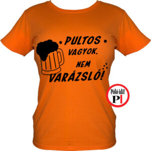 varázsló pultos póló narancs
