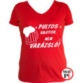 varázsló pultos póló piros