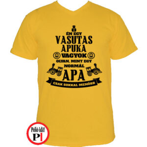 vasutas apa póló citrom