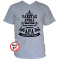 vasutas apa póló szürke