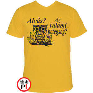 vicces alvós férfi póló citrom