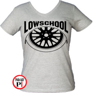 autós női póló lowschool szürke