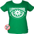 autós női póló lowschool zöld