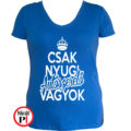 Csak nyugi autószerelő női póló kék