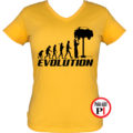 Evolúció autószerelő női póló citrom