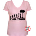 Evolúció autószerelő női póló pink