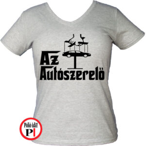 Keresztapa autószerelő női póló szürke