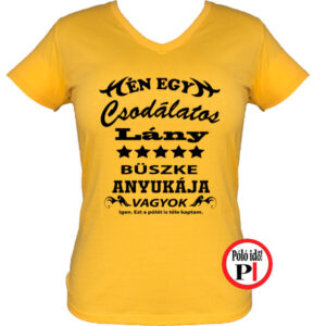 büszke anya családi póló citrom