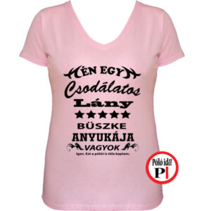 büszke anya családi póló pink