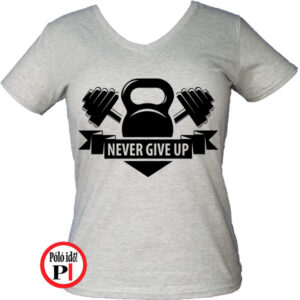 edző póló kettlebell női szürke