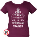 edző női póló personal training burgundi