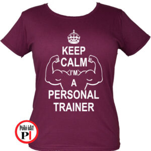 edző női póló personal training burgundi