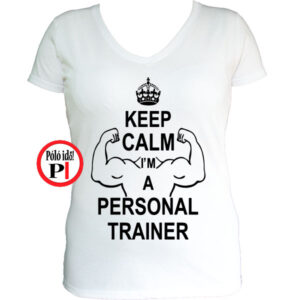 edző női póló personal training fehér