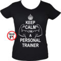 edző női póló personal training fekete