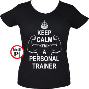edző női póló personal training fekete
