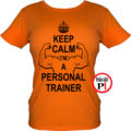 edző női póló personal training narancs