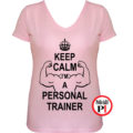 edző női póló personal training pink