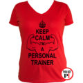 edző női póló personal training piros