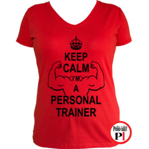 edző női póló personal training piros