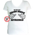 autószerelő női póló fehér