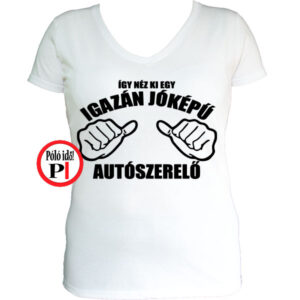 autószerelő női póló fehér