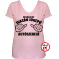 autószerelő női póló pink
