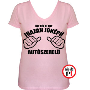autószerelő női póló pink