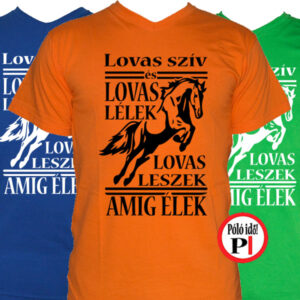 lovas szív póló férfi