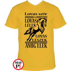 lovas szív póló férfi citrom