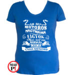 mama motoros póló családi kék